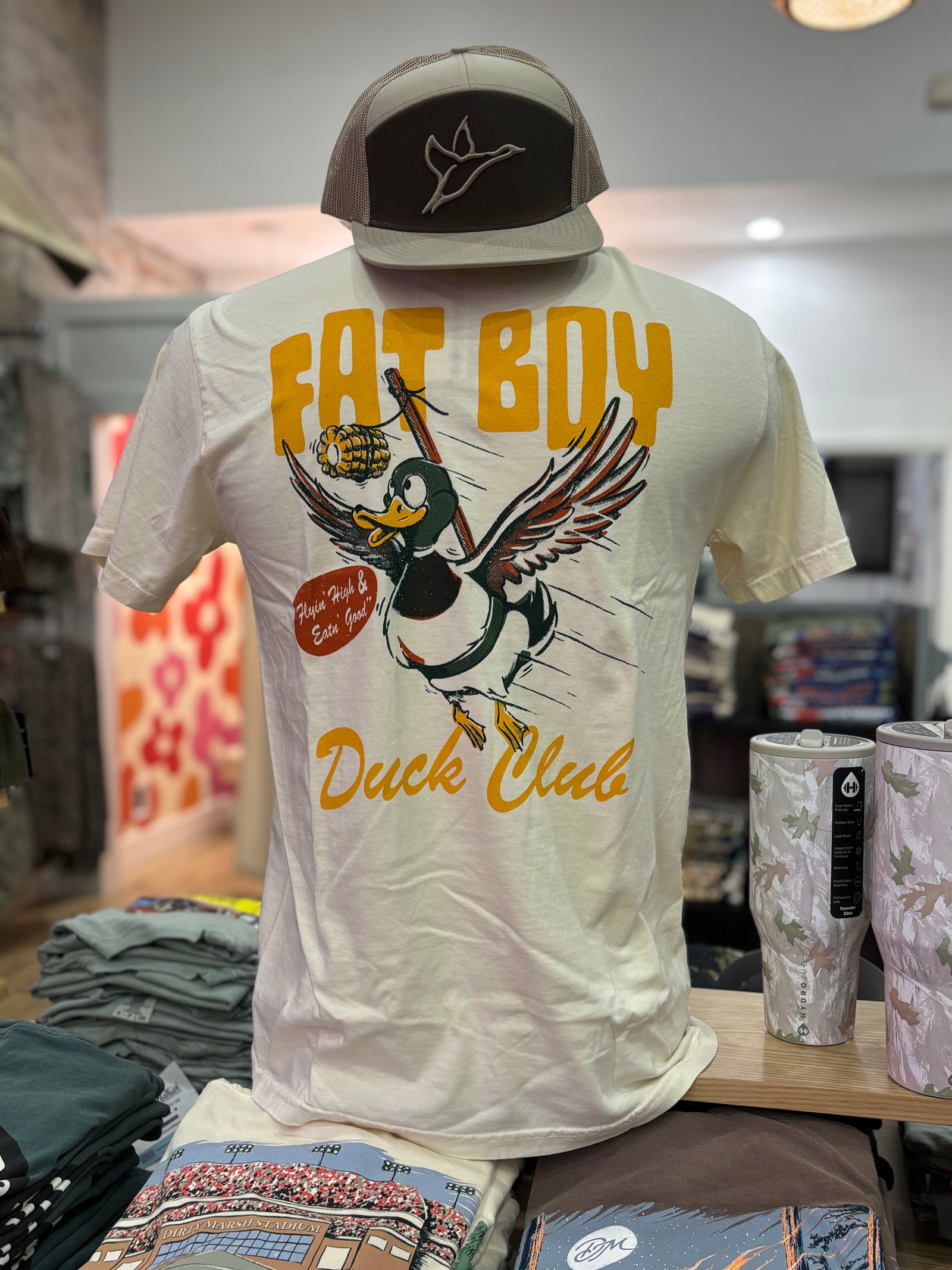 Fat Boy Duck Club Flying High & Eating Good Tee