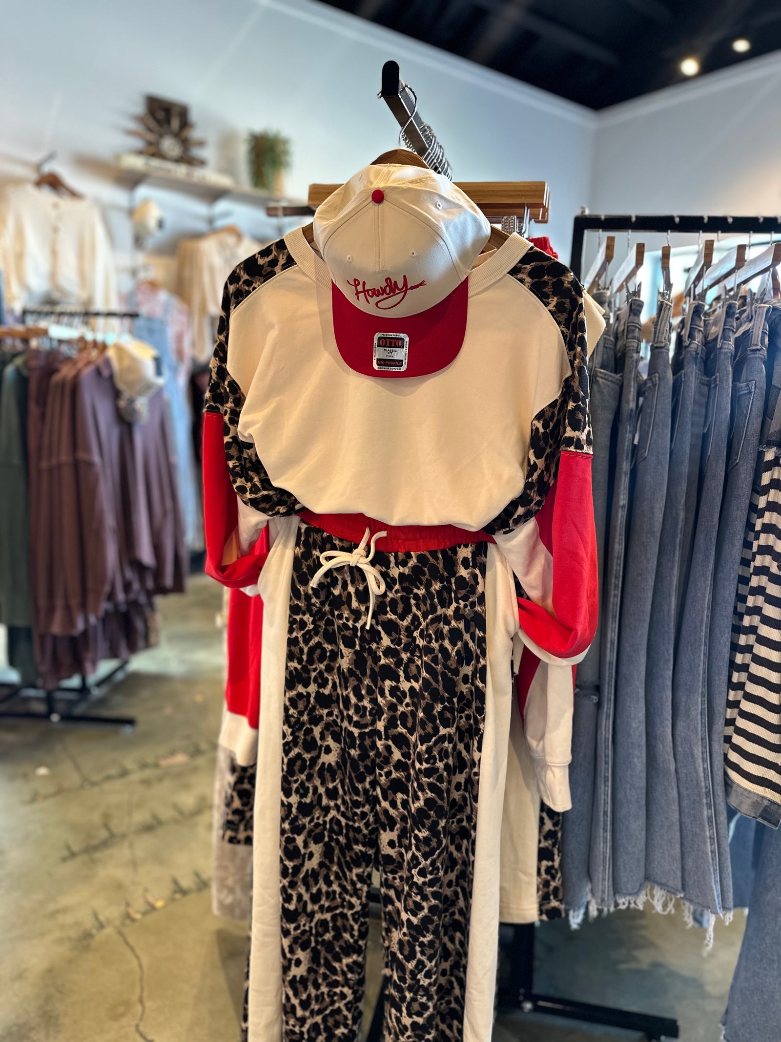 Noah Leopard Color Block Sweatpants