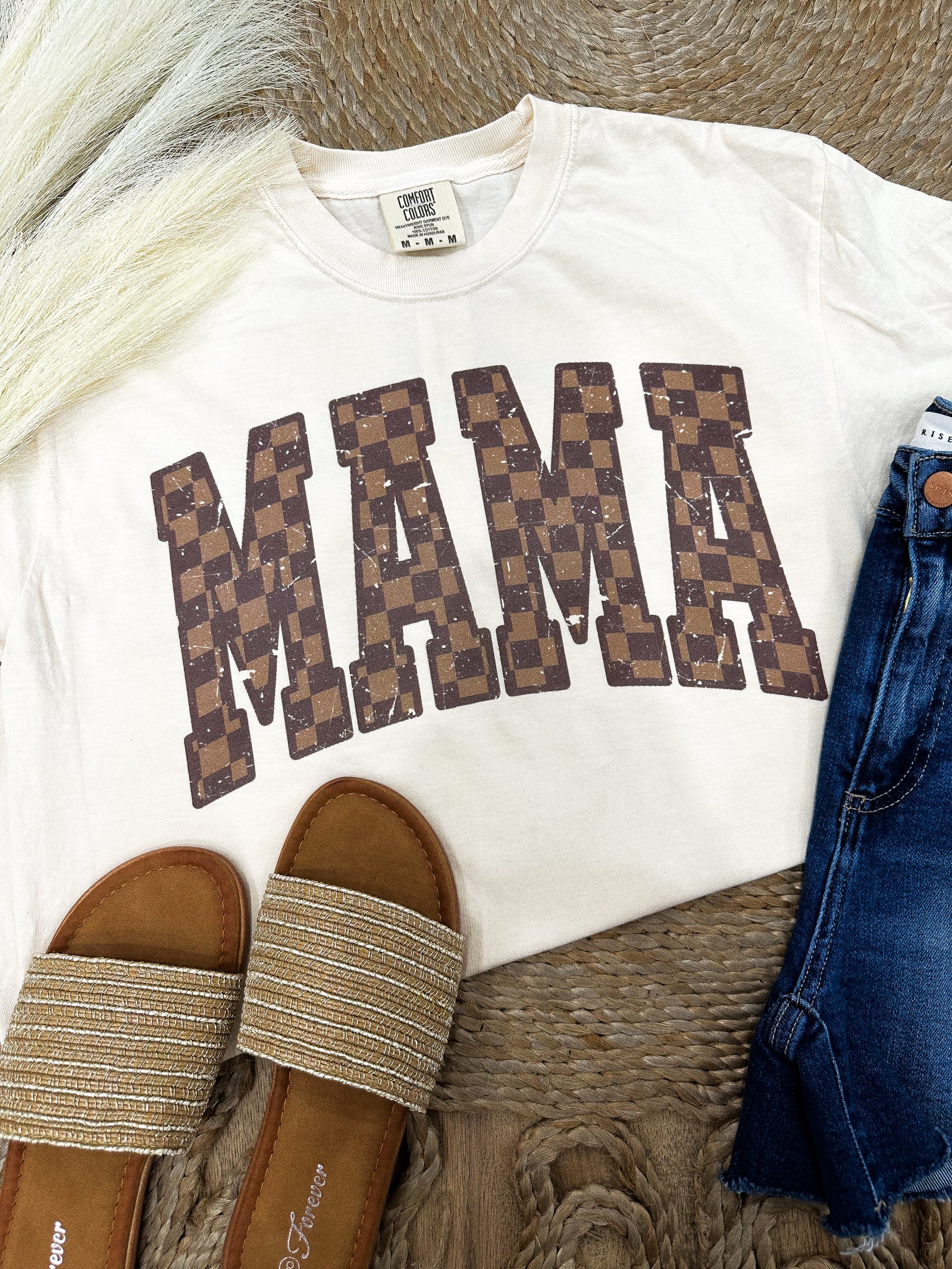 Checkered Mama Comfort Colors Tee