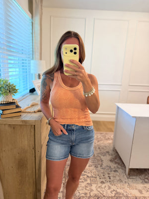 Vivian Vintage Reversible Lace Top - Sweet Peach