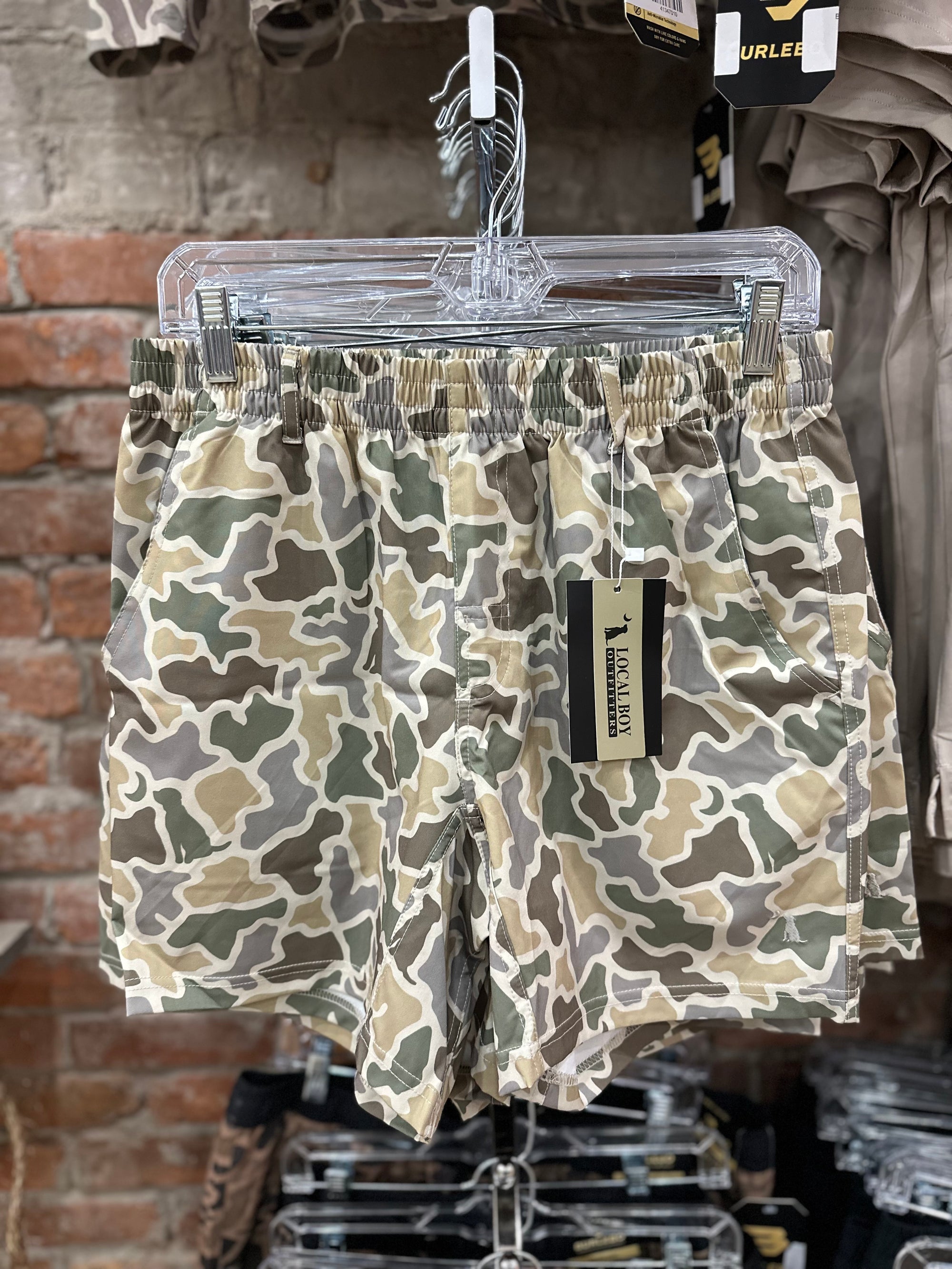 Local Boy Volley Shorts - Sand Dog & Moon Camo