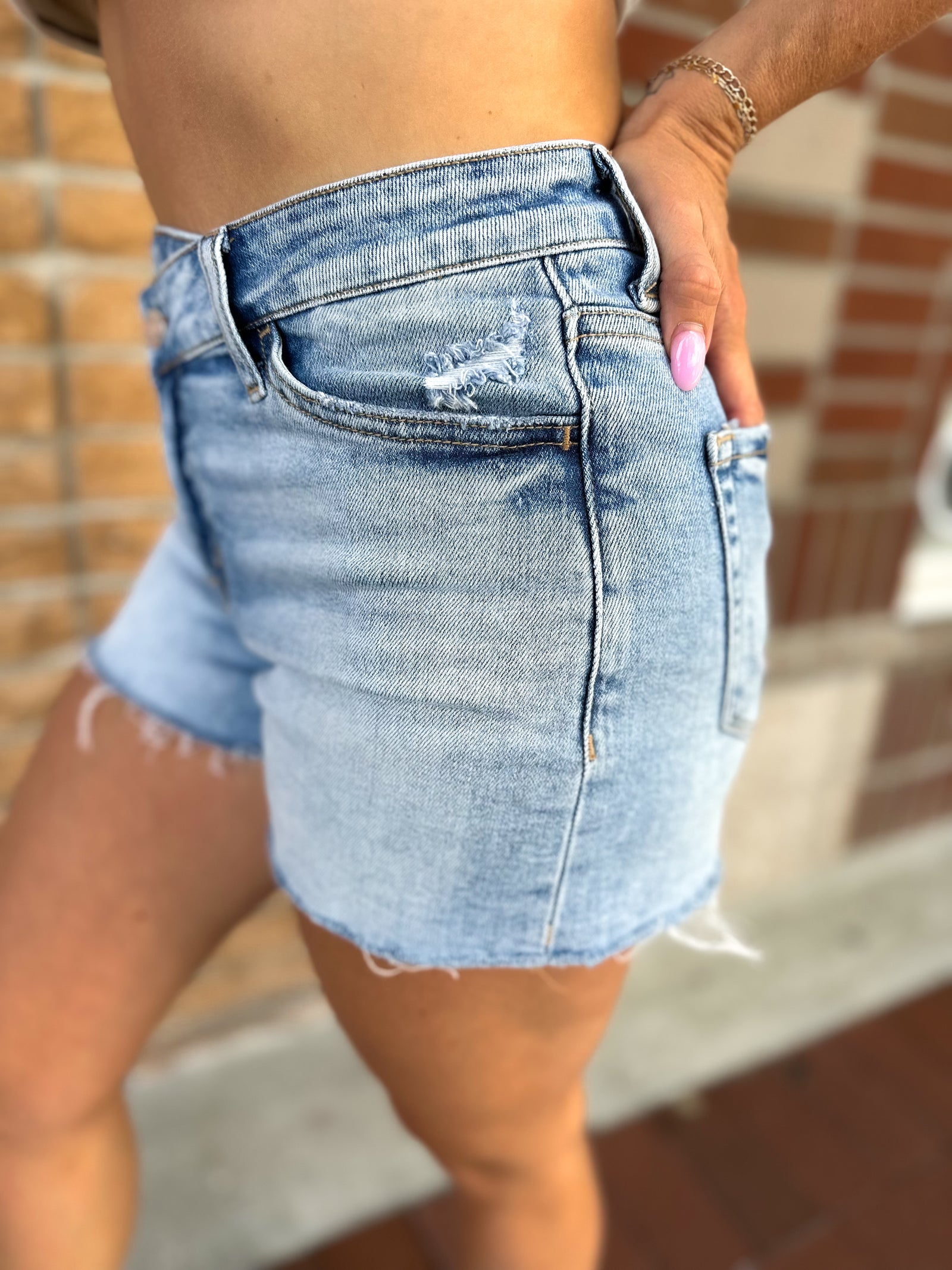 Maria High Rise Criss Cross Shorts