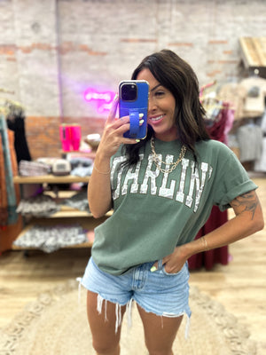 Camo Darlin' Comfort Color Tee - Olive