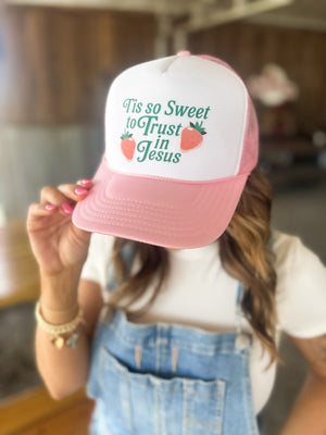 Trust In Jesus Strawberry Trucker Hat
