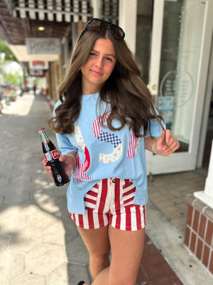 Americana Charm Patchwork Top