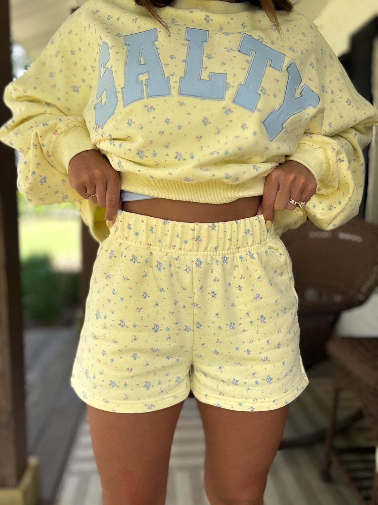 Living In Sunshine Floral Shorts
