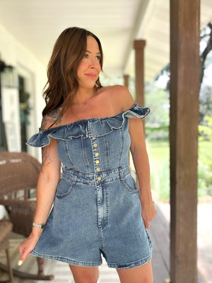 Kendal Denim Jean Romper