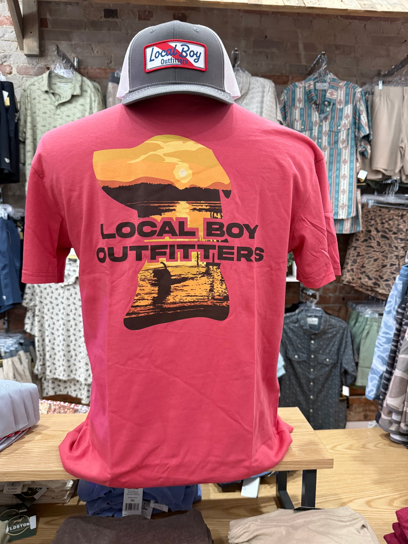 Local Boy Lab & Lake Tee - Brick