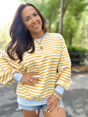 Brandi Striped Pullover
