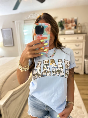 Fishin' Mama Comfort Colors Tee - Baby Blue