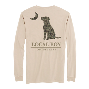 Youth Local Boy Brush Dog & Moon Camo Long Sleeve Tee