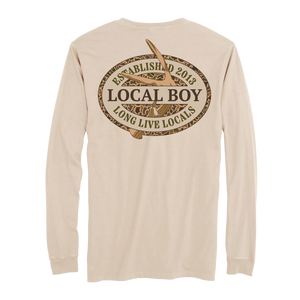 Local Boy Long Sleeve Old School Antler Oval Tee