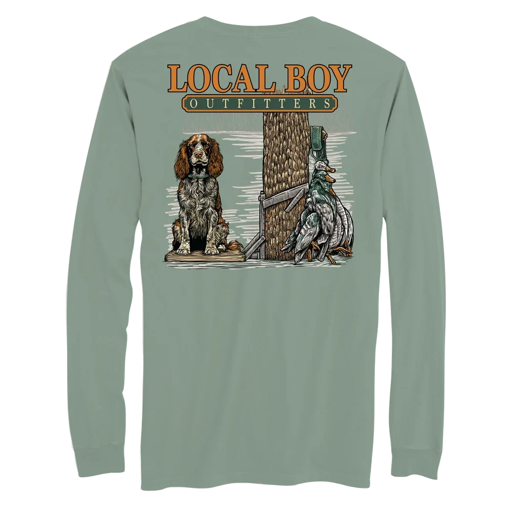 Youth Local Boy Spaniel Stand Long Sleeve Tee