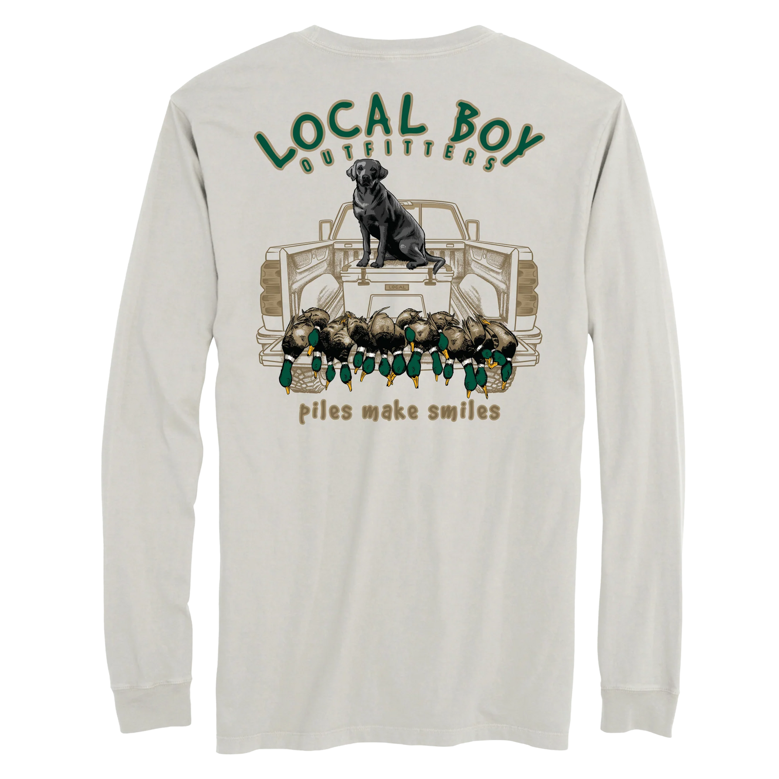 Local Boy Long Sleeve Piles Make Smiles Tee