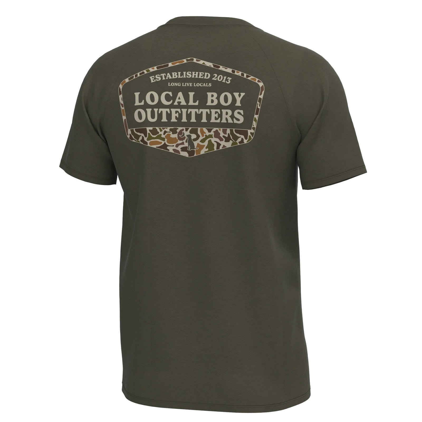 Youth Local Boy Graphic Heather Blend Crew - Vintage Established Badge