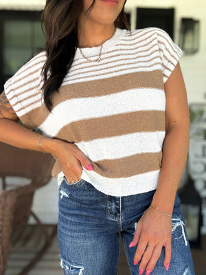 Chloe Striped Knit Top