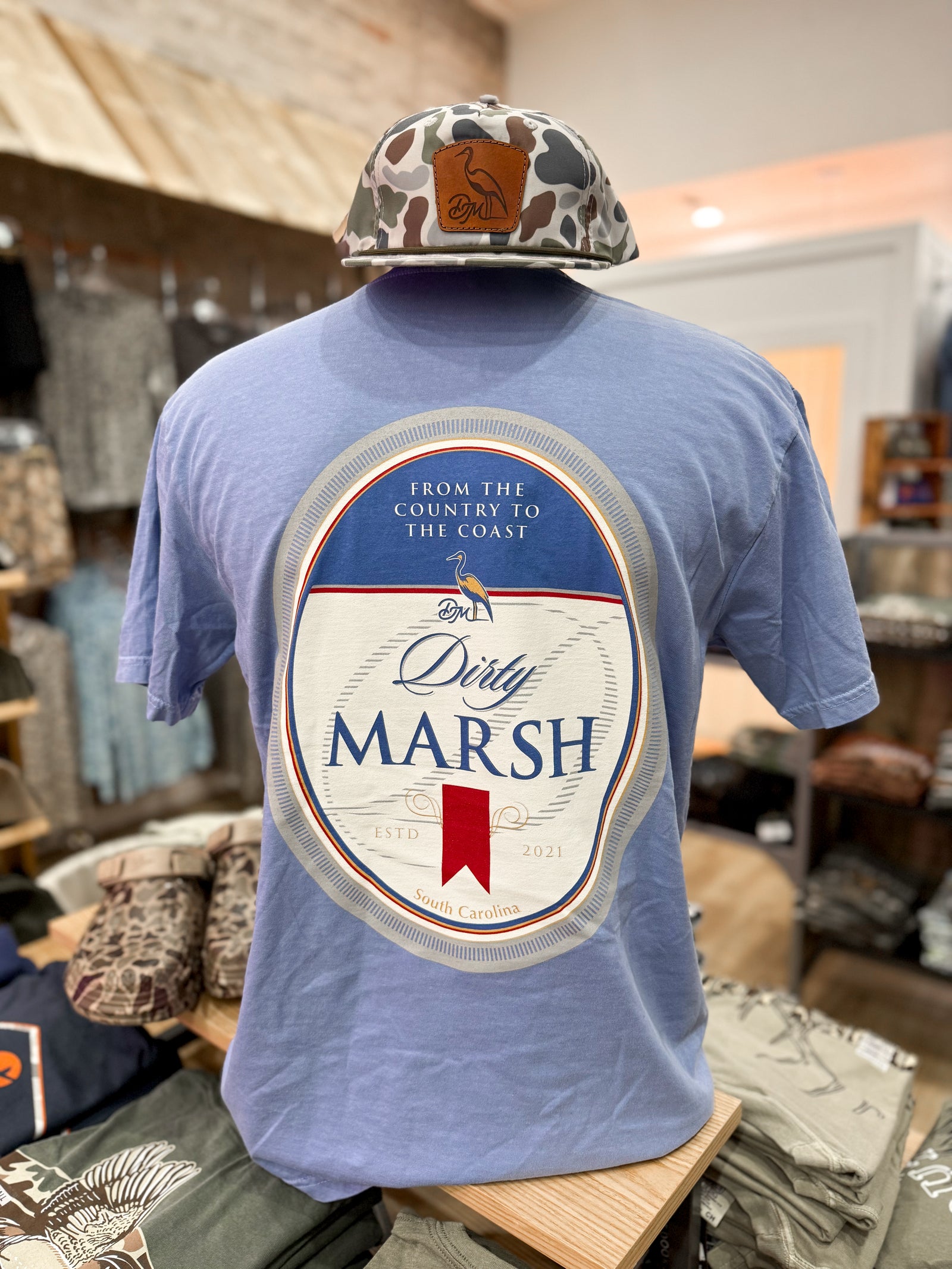 Dirty Marsh Beer Label Tee