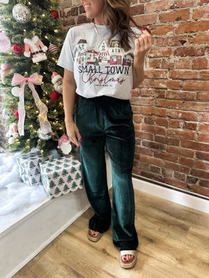 Seasons Greetings Shimmery Velvet Pants