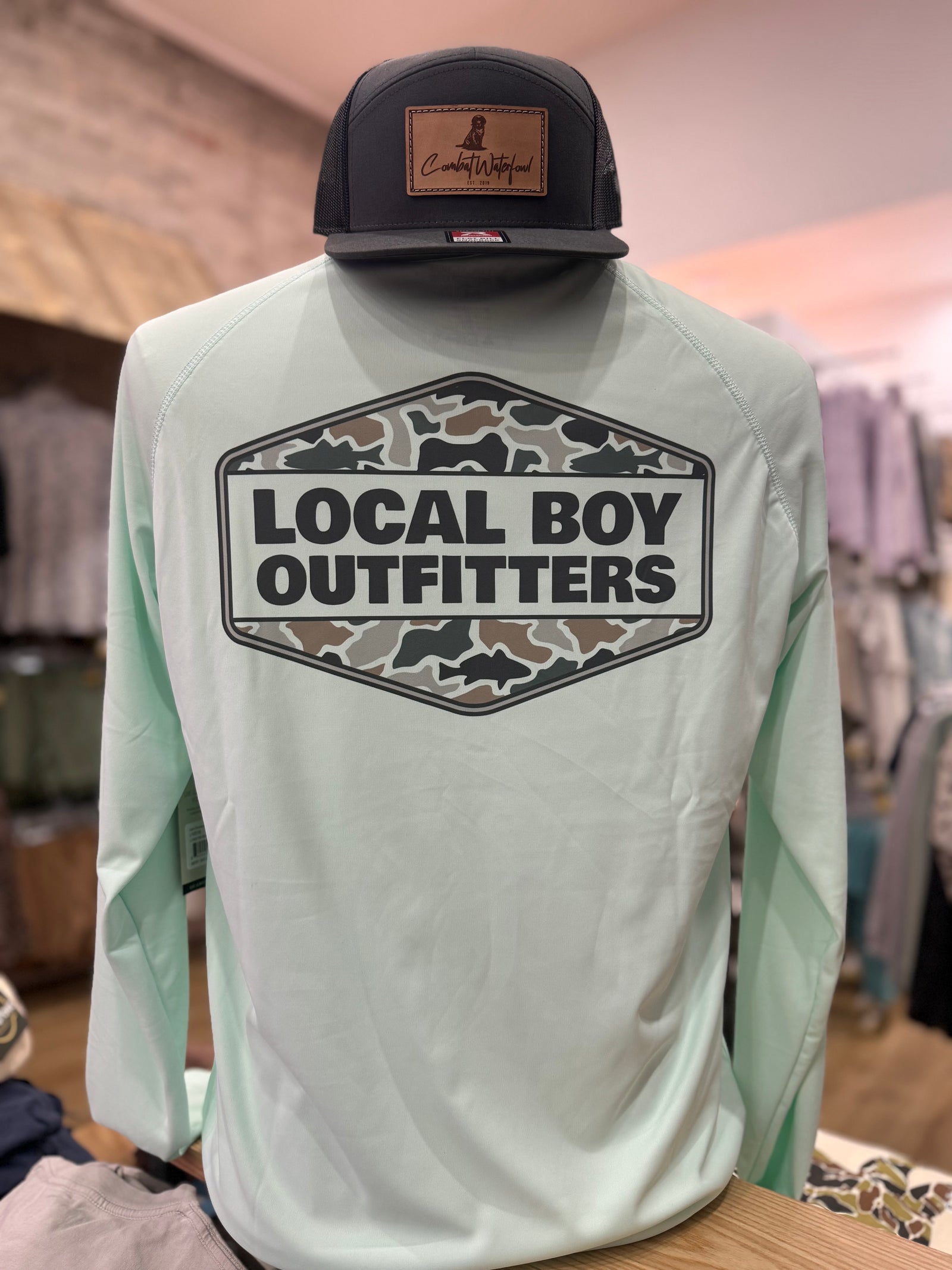 Local Boy Graphic Performance - Fish Camo Diamond Crest