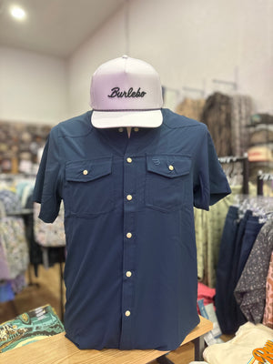 Burlebo Performance Western Shirt - Navy