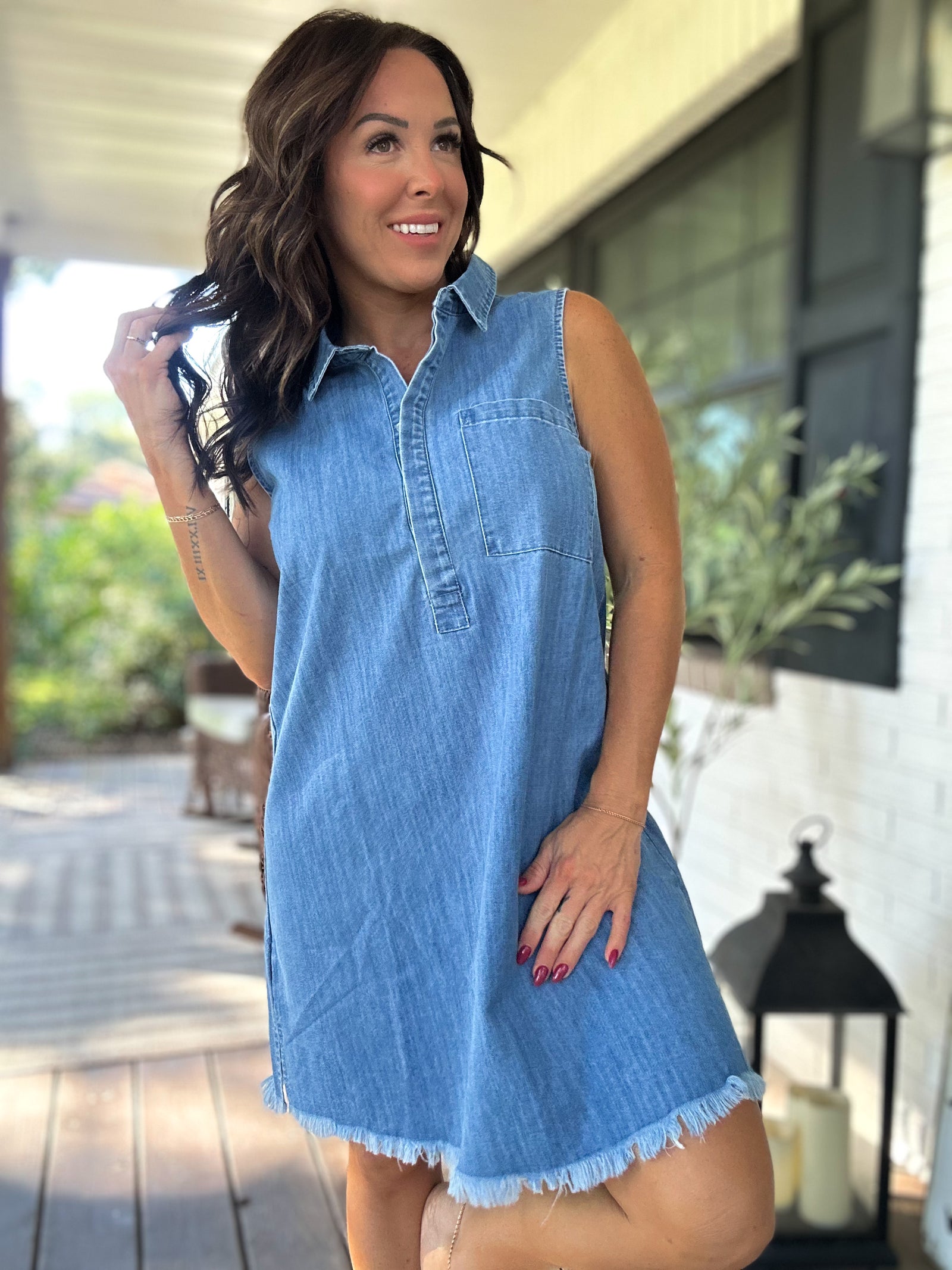 Charlsey Sleeveless Denim Dress