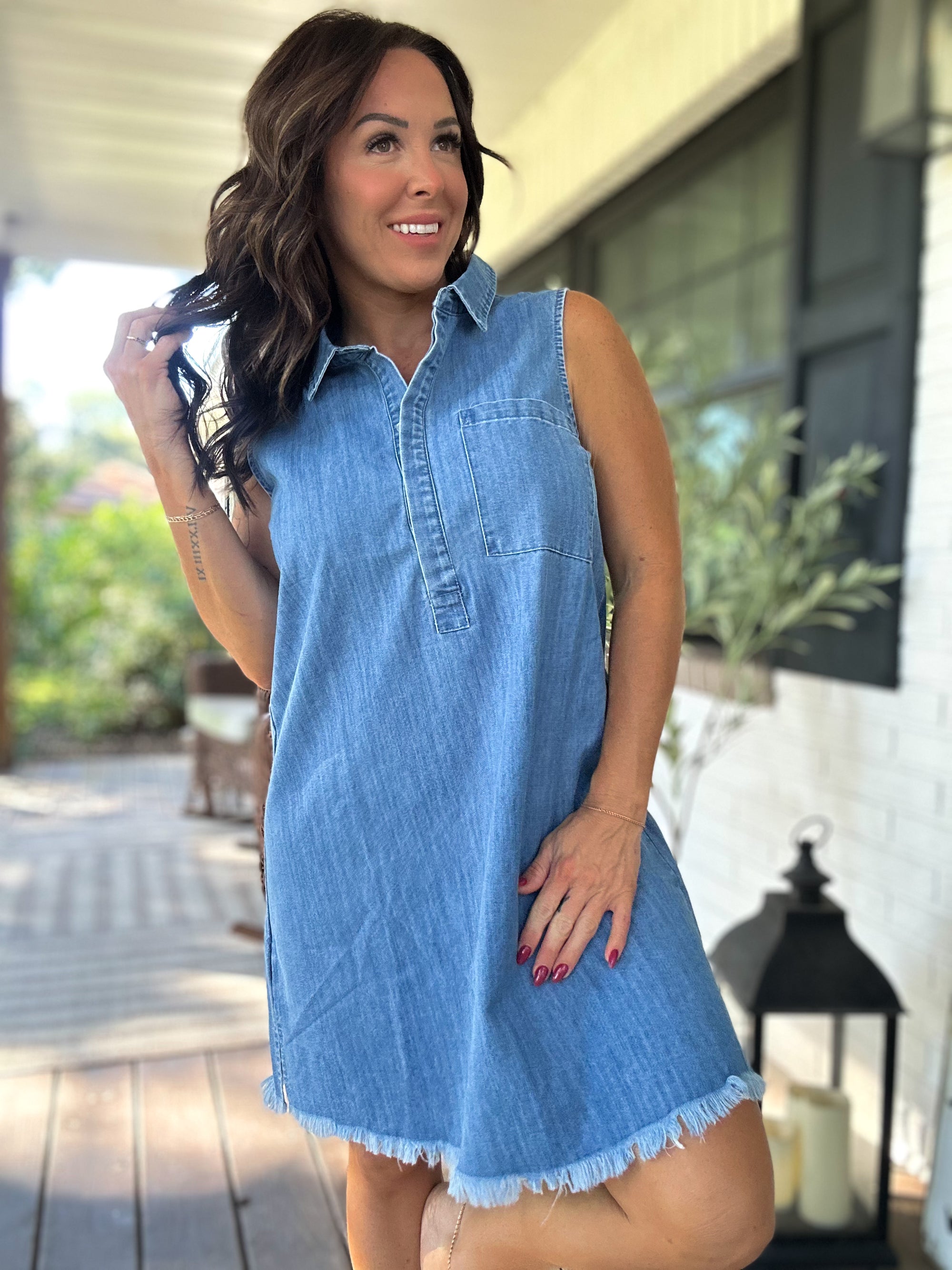 Charlsey Sleeveless Denim Dress