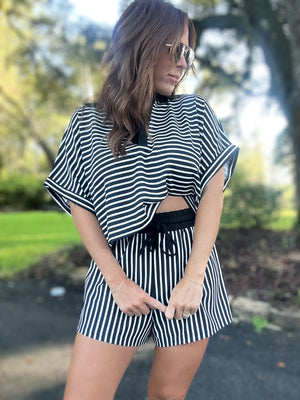 Running Errands Striped Two-Piece Set