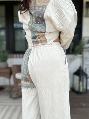 Gemma Bandana Patchwork Flare Pants