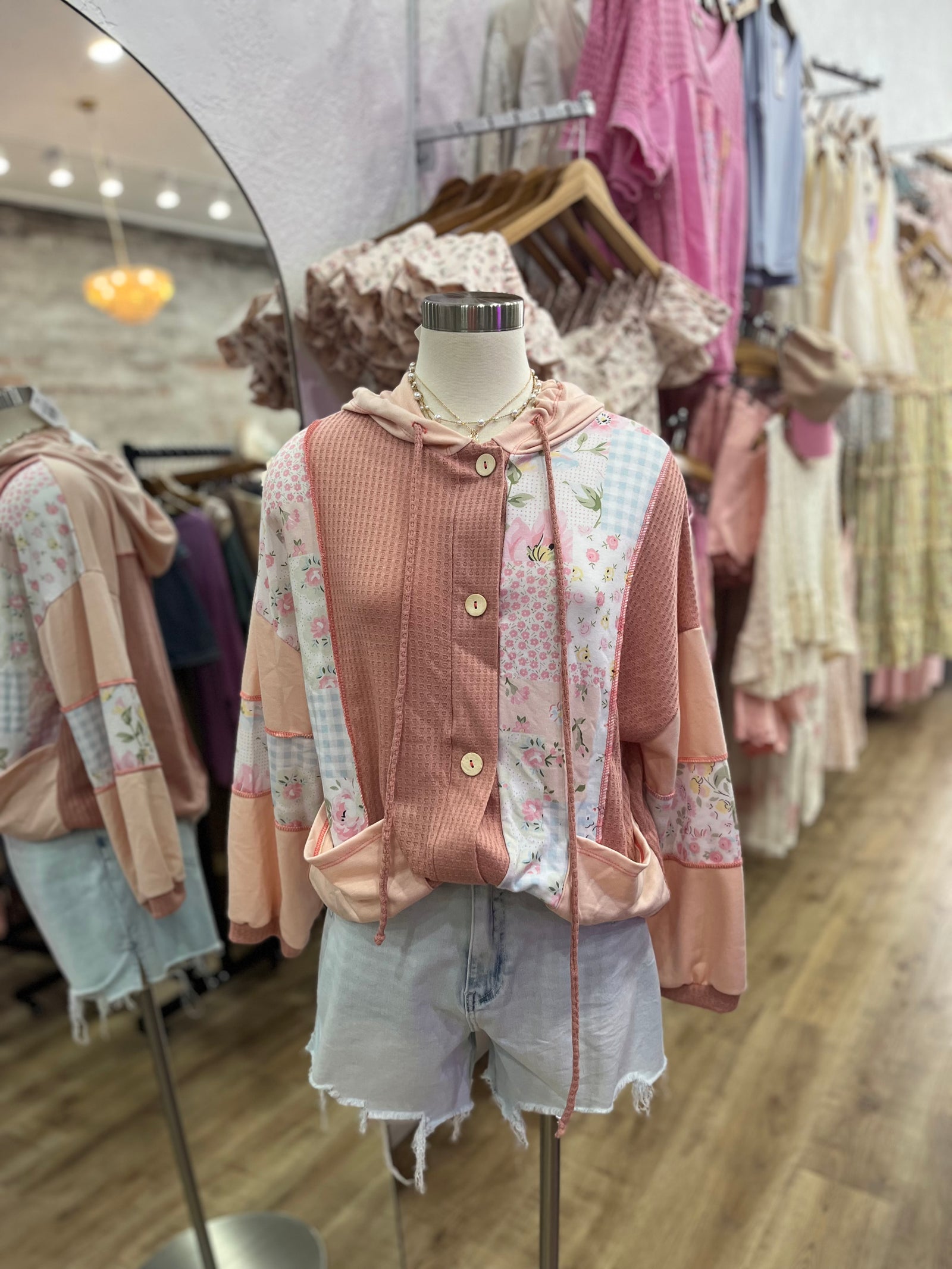 Cassidy Floral Patchwork Long Sleeve Top