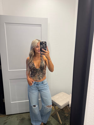 Anna Low Rise Wide Leg Denim Jeans