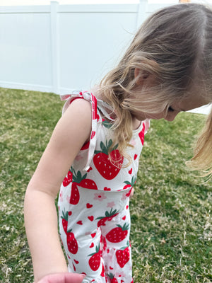 Berry Girlie Flare Jumpsuit