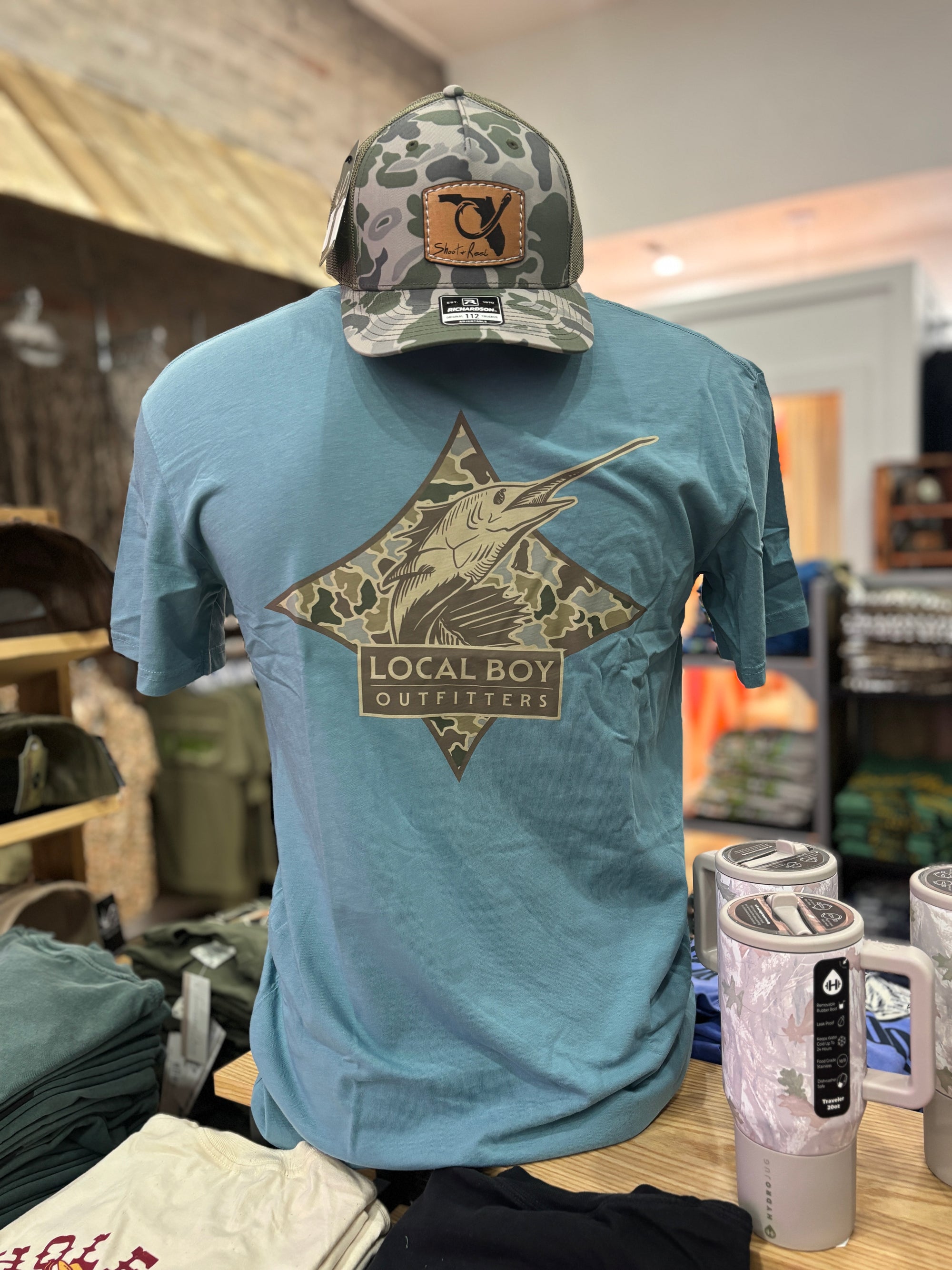 Local Boy Dog & Moon Camo Sailfish Tee