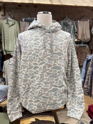 Burlebo Vintage Washed Fleece Hoodie - Classic Deer Camo