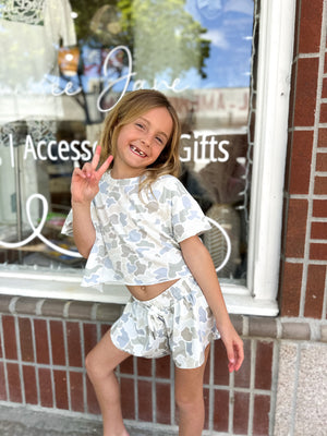 Youth Local Girl Boxy Crop Tee - Saltwater Camo