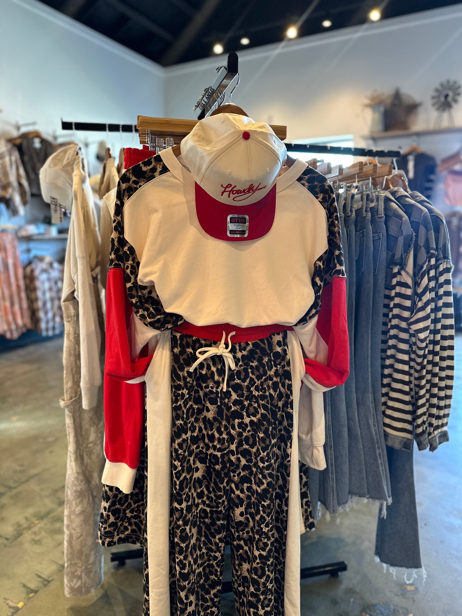 Noah Leopard Color Block Sweatpants