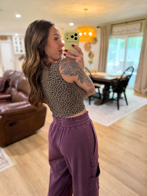 Ivy Leopard Print Sleeveless Tank