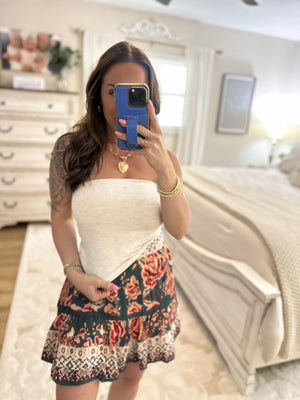 Nothing Compares Double Lined Strapless Top - Oatmeal
