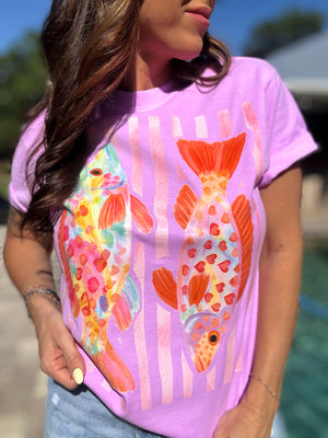 Salty Kisses Comfort Colors Tee - Neon Violet