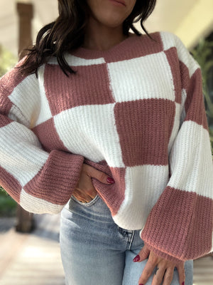 Audrey Checkered Sweater