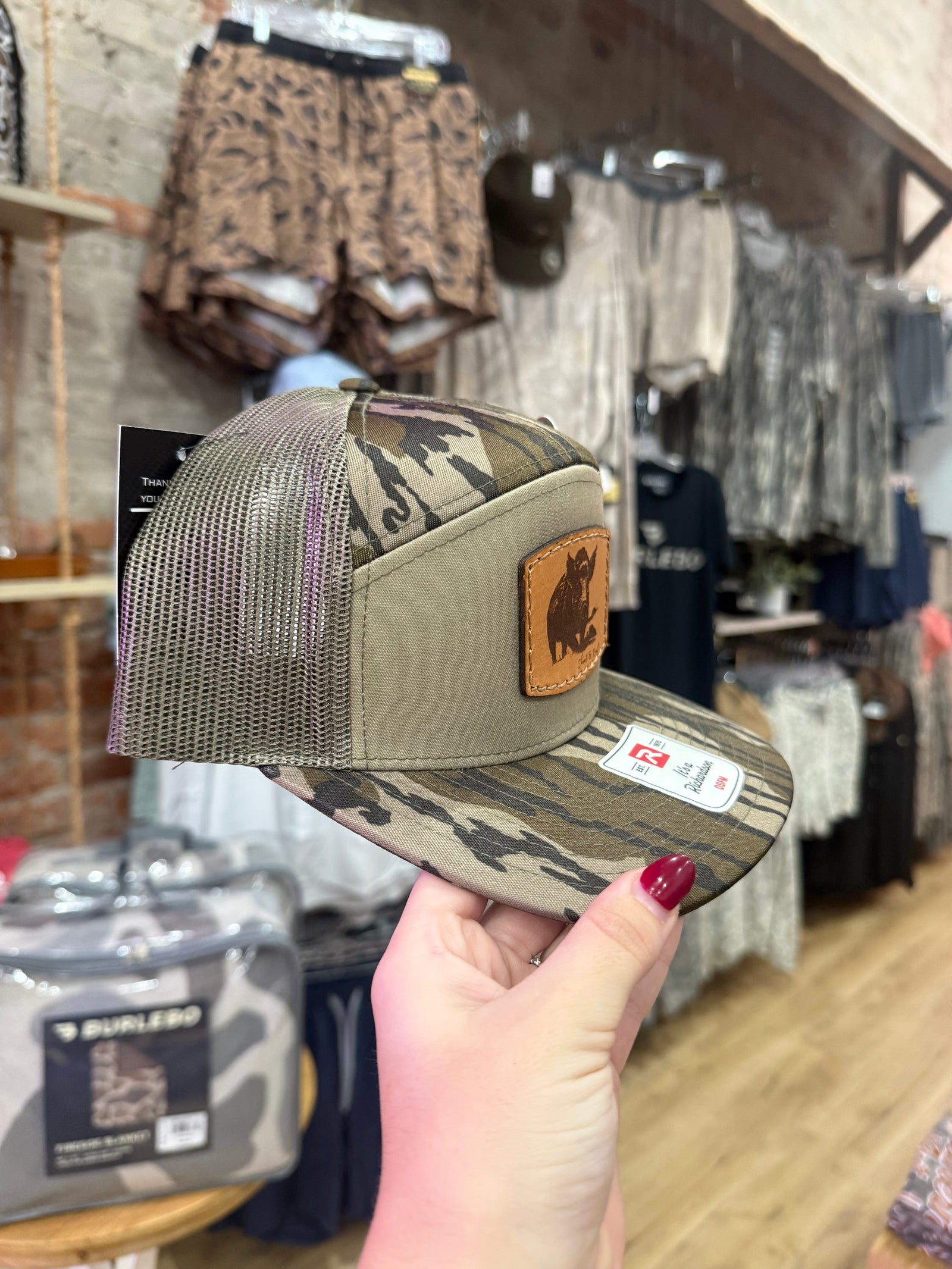 Shoot & Reel Bottomland Boar Hog Patch Hat