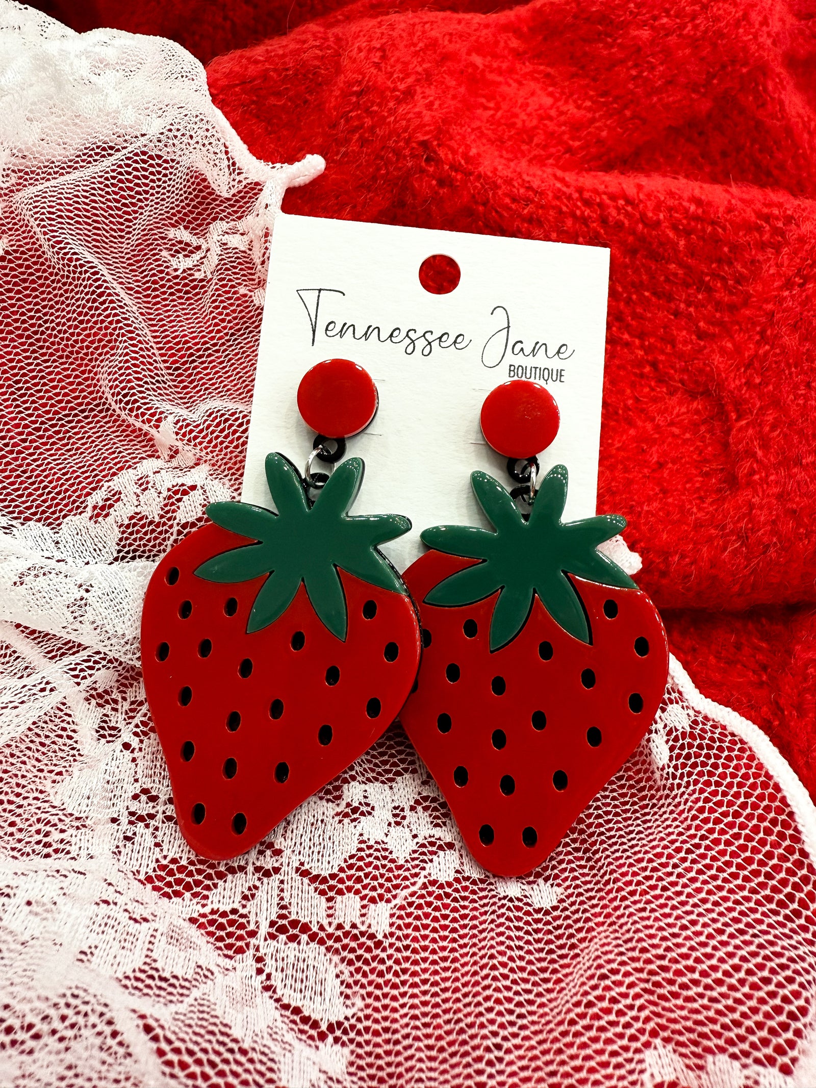 Big & Bold Strawberry Earrings