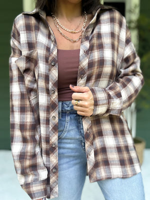 Owen Plaid Button Down Top