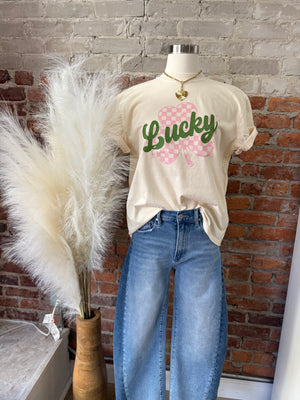 Checkered Lucky Comfort Colors Tee