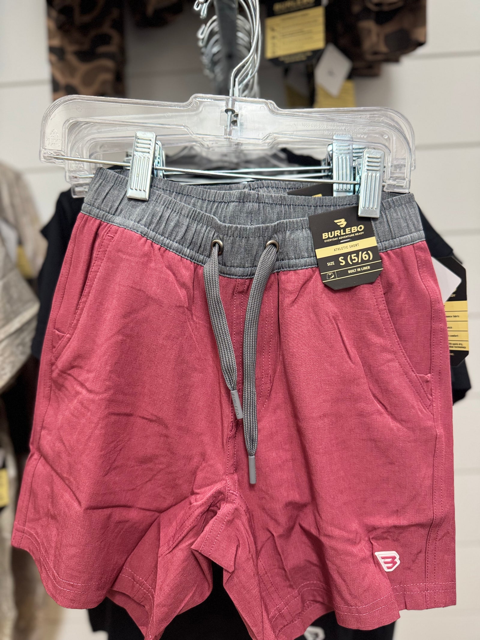 Burlebo Youth Athletic Shorts - Cardinal