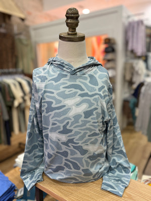 Burlebo Youth Performance Hoodie - Seaside Camo