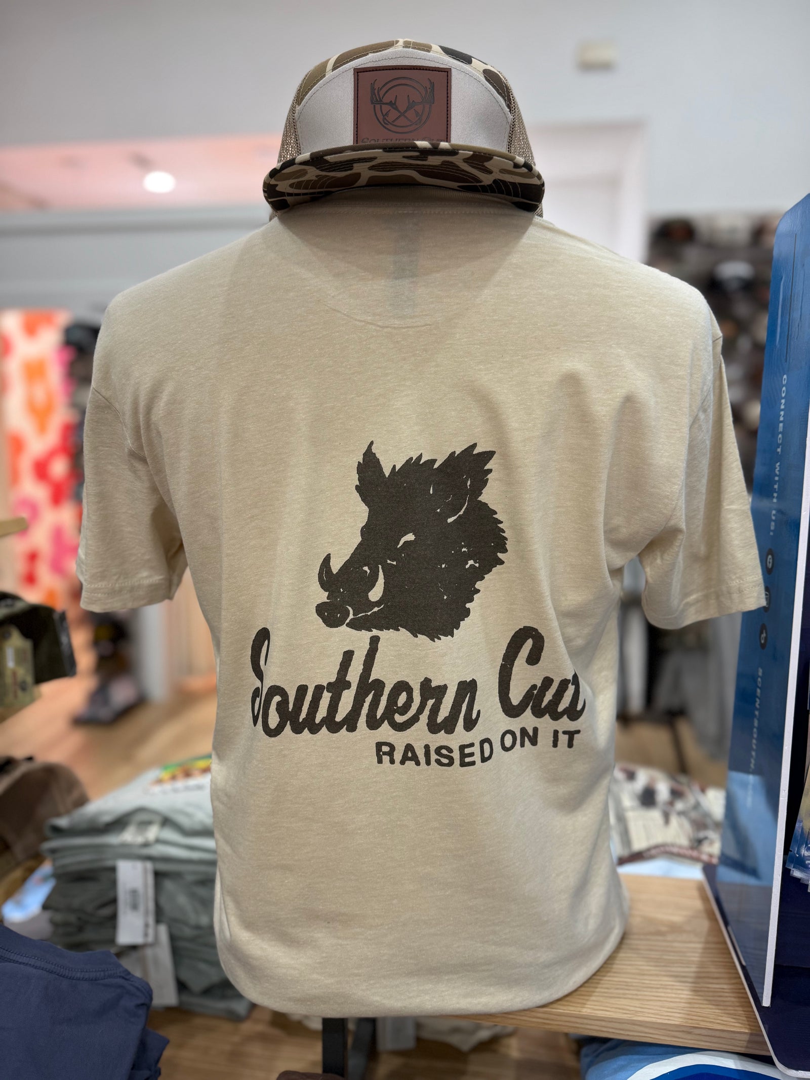 Southern Cut Hog Perfect Fit Tee- Sand