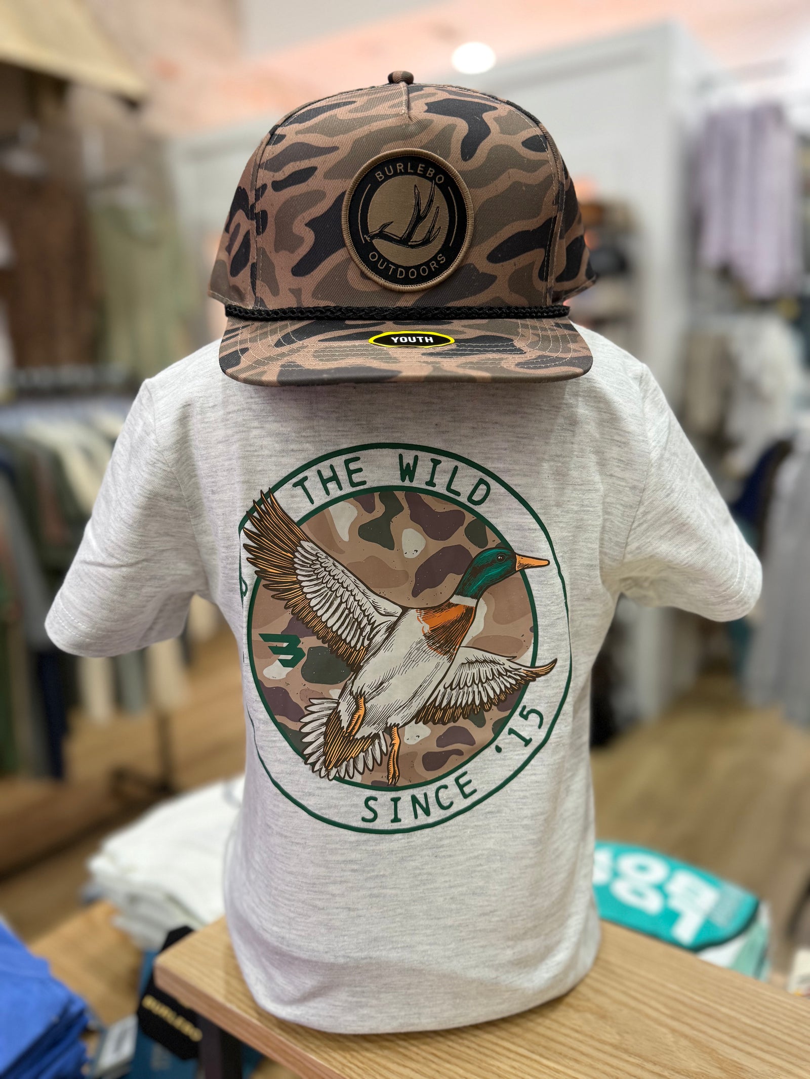 Burlebo Youth Camo Mallard Duck Tee
