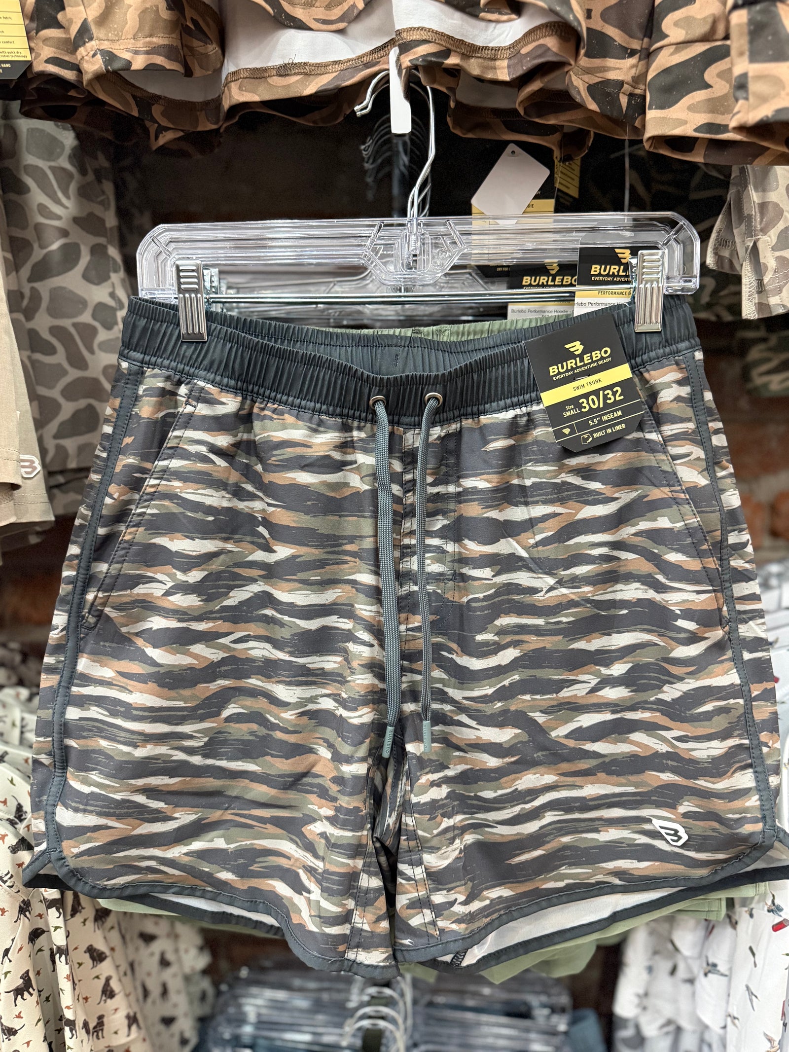 Burlebo Swim Trunks - Tiger Wetland Camo