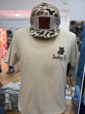 Southern Cut Hog Perfect Fit Tee- Sand