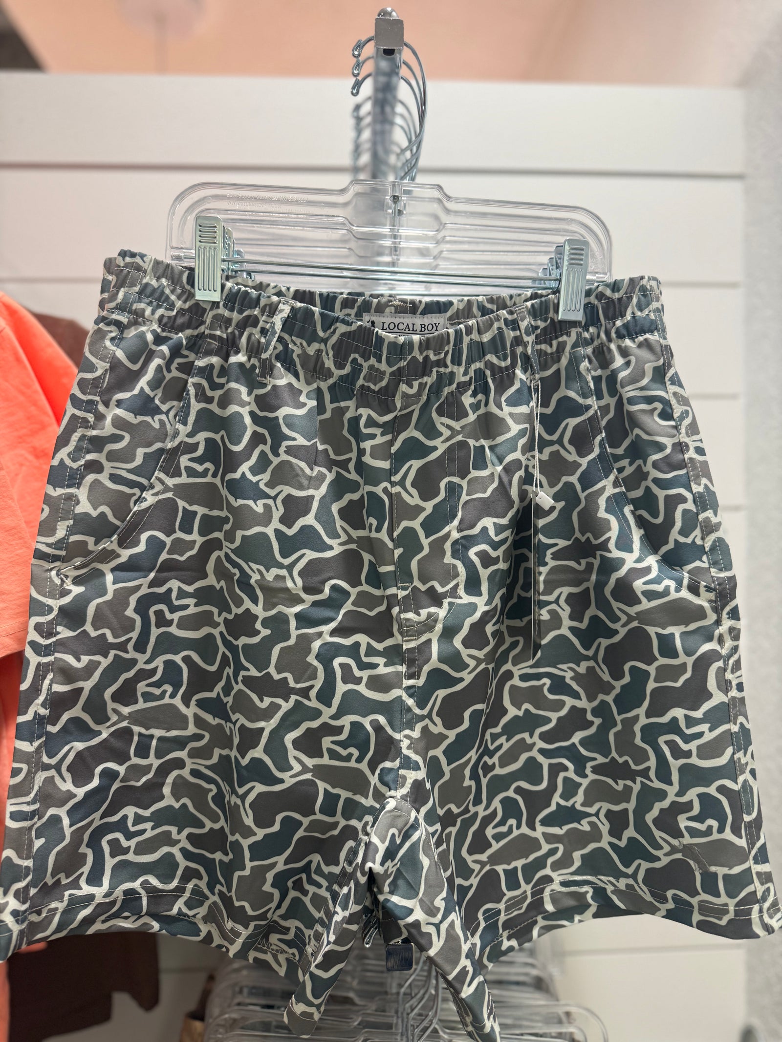 Local Boy Youth Volley Shorts - Fish Camo